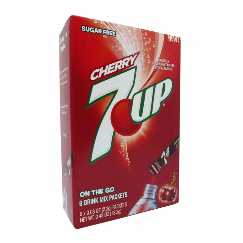 7up On To Go Cherry Drink Mix - 6 Pack - 0.48oz (13.2g)