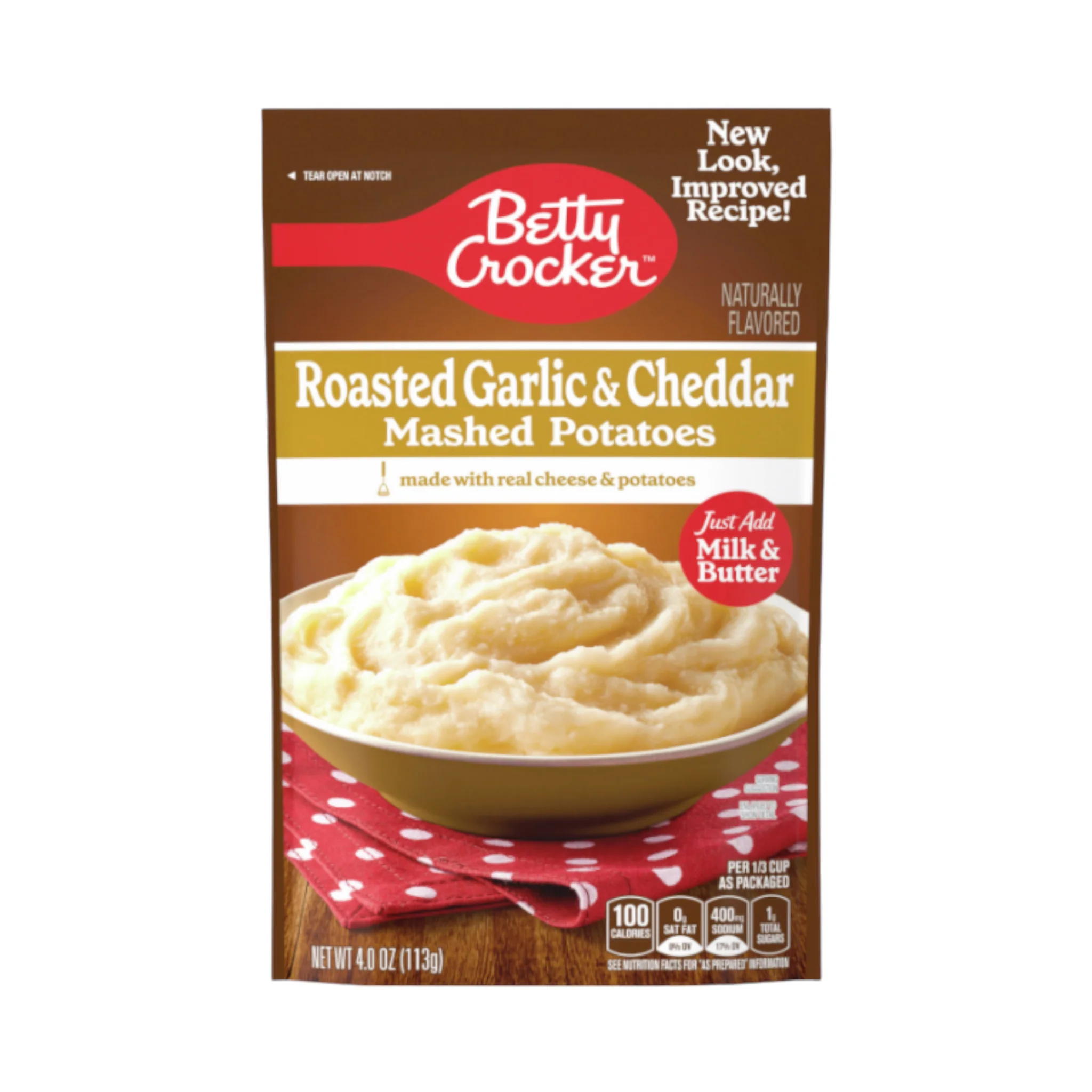 Betty Crocker Roasted Garlic Cheddar Mashed Potatoes - 4oz (113g)
