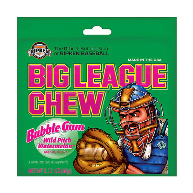 Big League Chew Bubble Gum - Wild Pitch Watermelon - 2.12oz (60g)