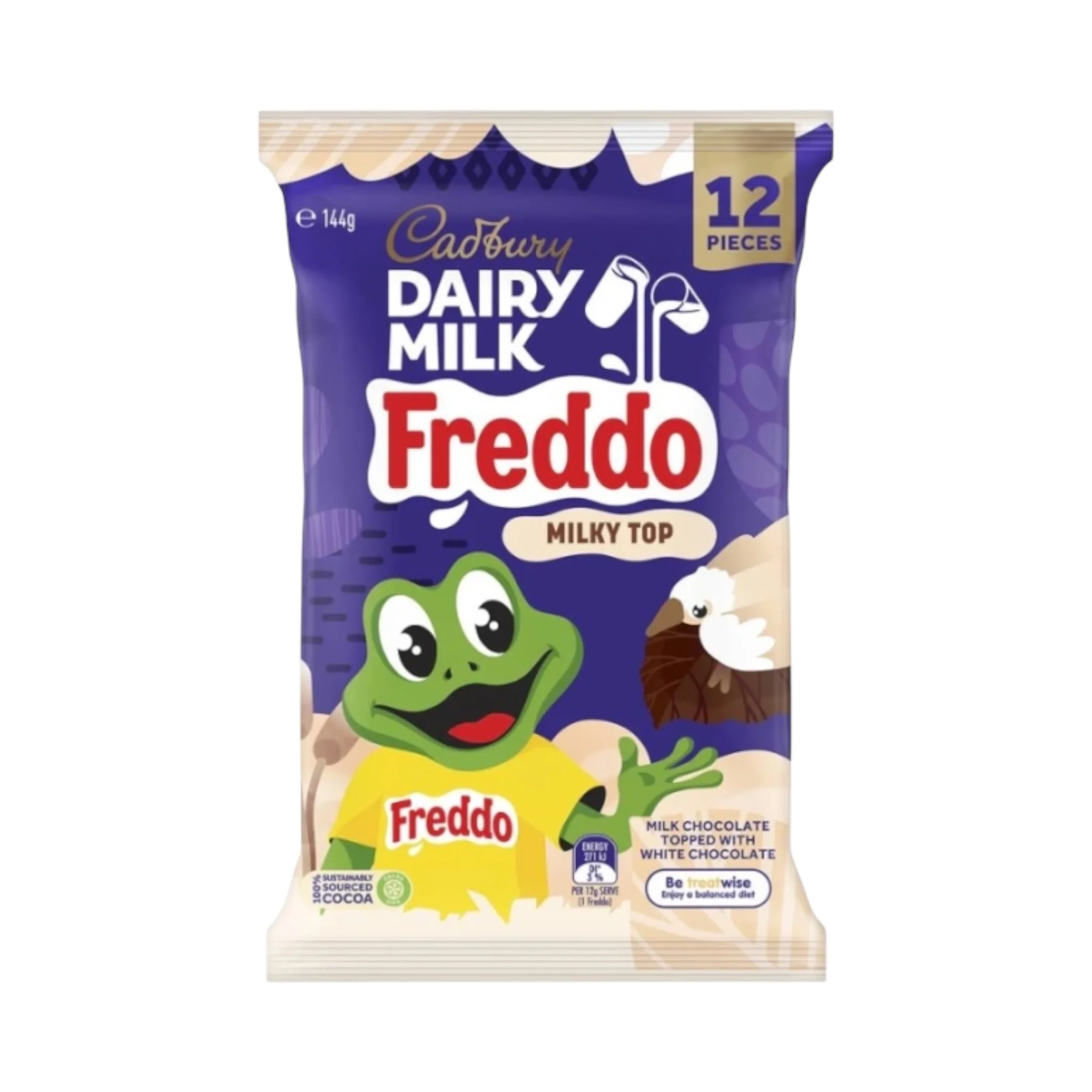 Cadbury's Freddo Milky Top Chocolate Bars 12 Pack - 144g [Australian]