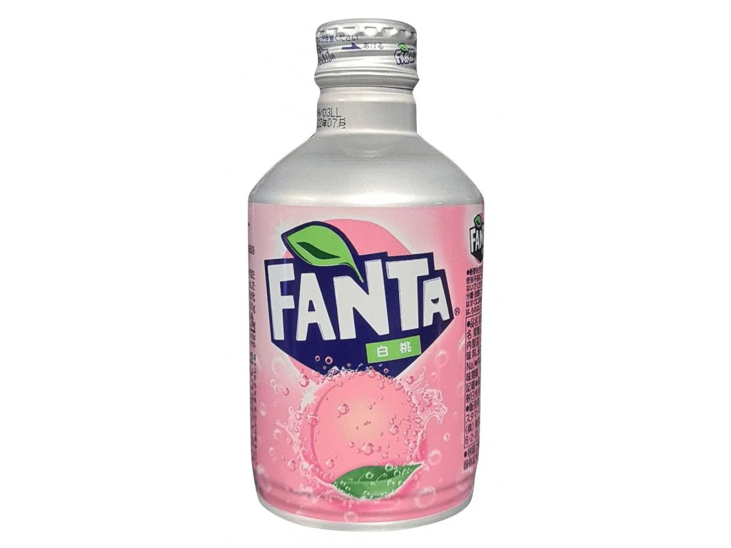 Fanta White Peach Aluminium Bottle - 300ml [Japan]