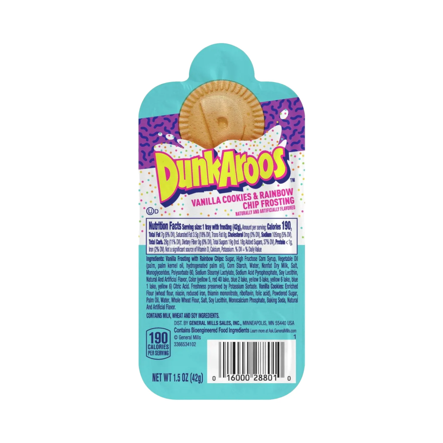 Dunkaroo Vanilla Cookies & Rainbow Chip Frosting - 1.5oz (42g)