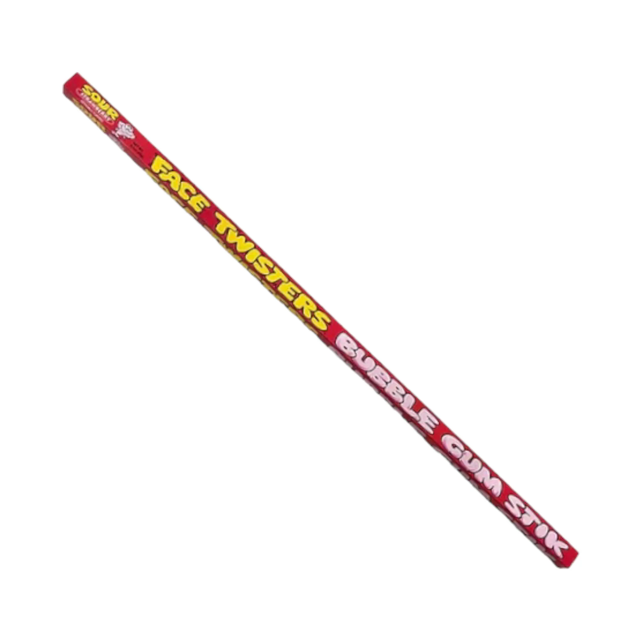 Face Twisters Sour Strawberry Bubble Gum Stik - 2.1oz (62g)