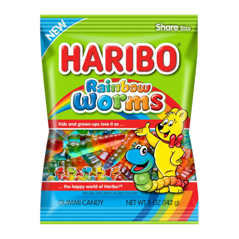 Haribo Rainbow Worms - 5oz (142g)
