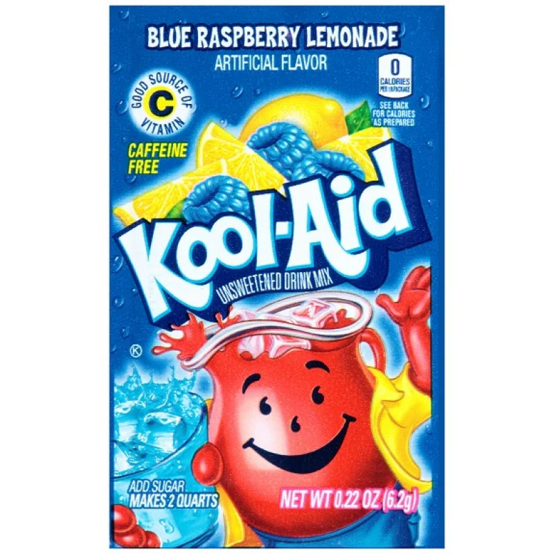 Kool Aid Blue Raspberry Lemonade Unsweetened Drink Mix Sachet - 0.22oz (6.2g)