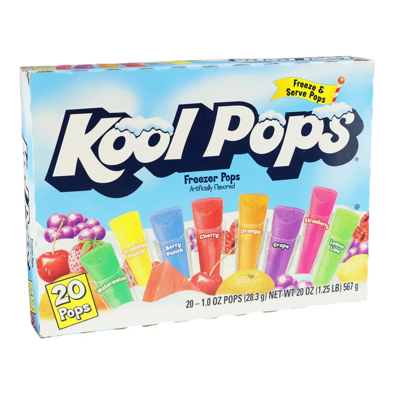 Kool Pops Assorted Freezer Bars 1oz (28g) 20-Pack