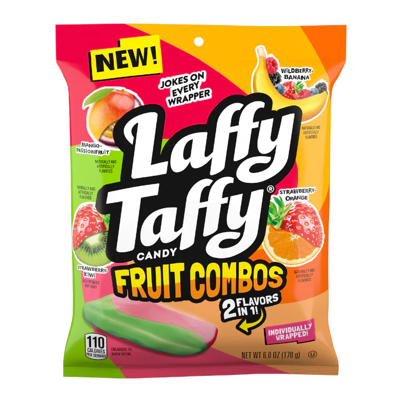 Laffy Taffy Fruit Combos Peg Bag 6oz (170g)