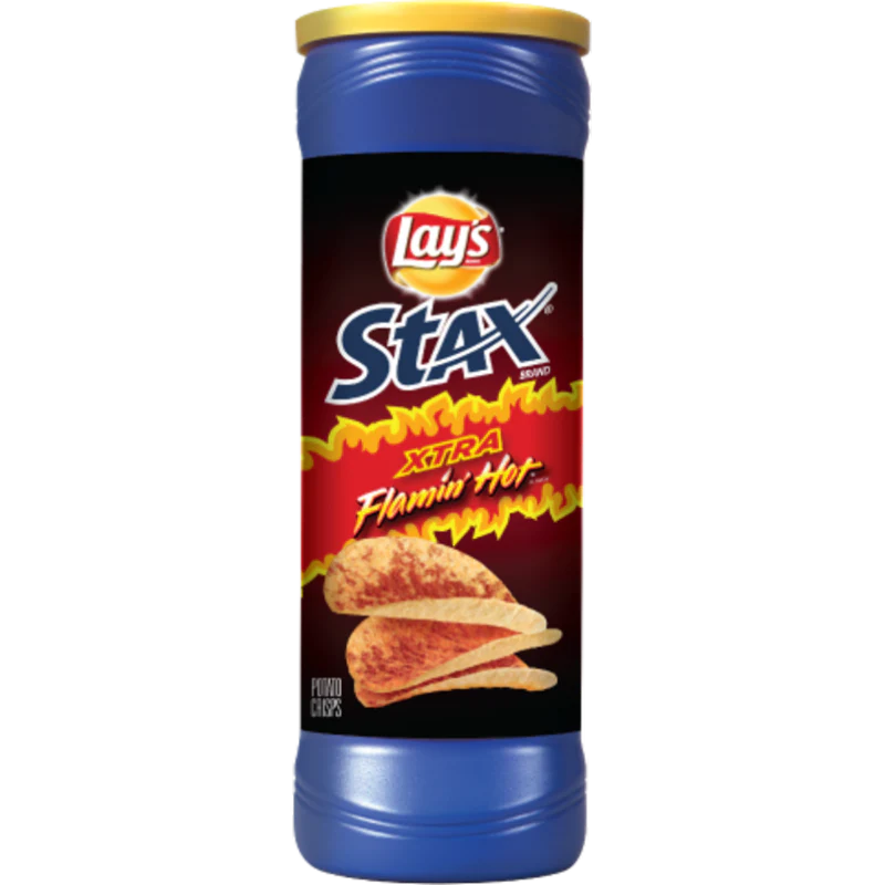 Lay's Stax Flamin' Hot Potato Crisps - 5.5oz (156g)