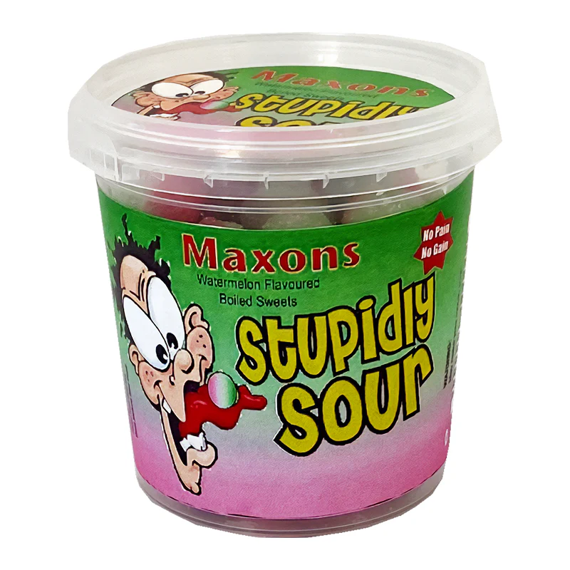 Maxons Stupidly Sour Watermelon Sweets - 75g