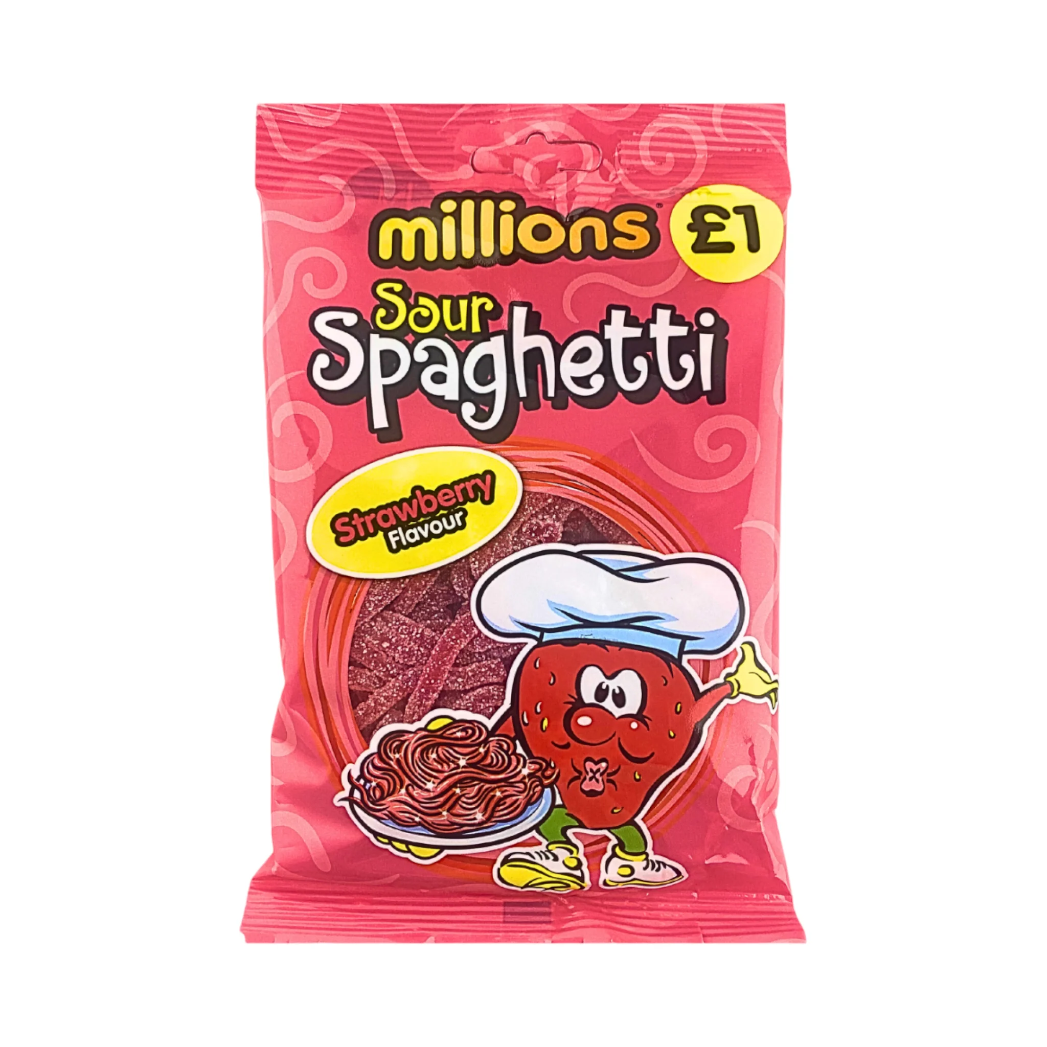 Millions Sour Strawberry Spaghetti - 120g (PMP £1)