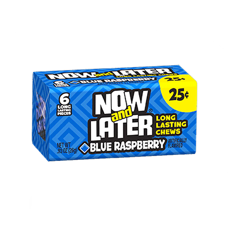 Now & Later 6 Piece Blue Raspberry Candy 0.93oz (26g)