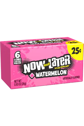 Now & Later 6 Piece  watermelon Candy 0.93oz (26g)