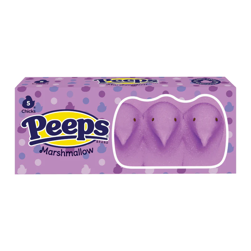 Peeps Easter Lavender Chicks 5PK - 1.5oz (42g)