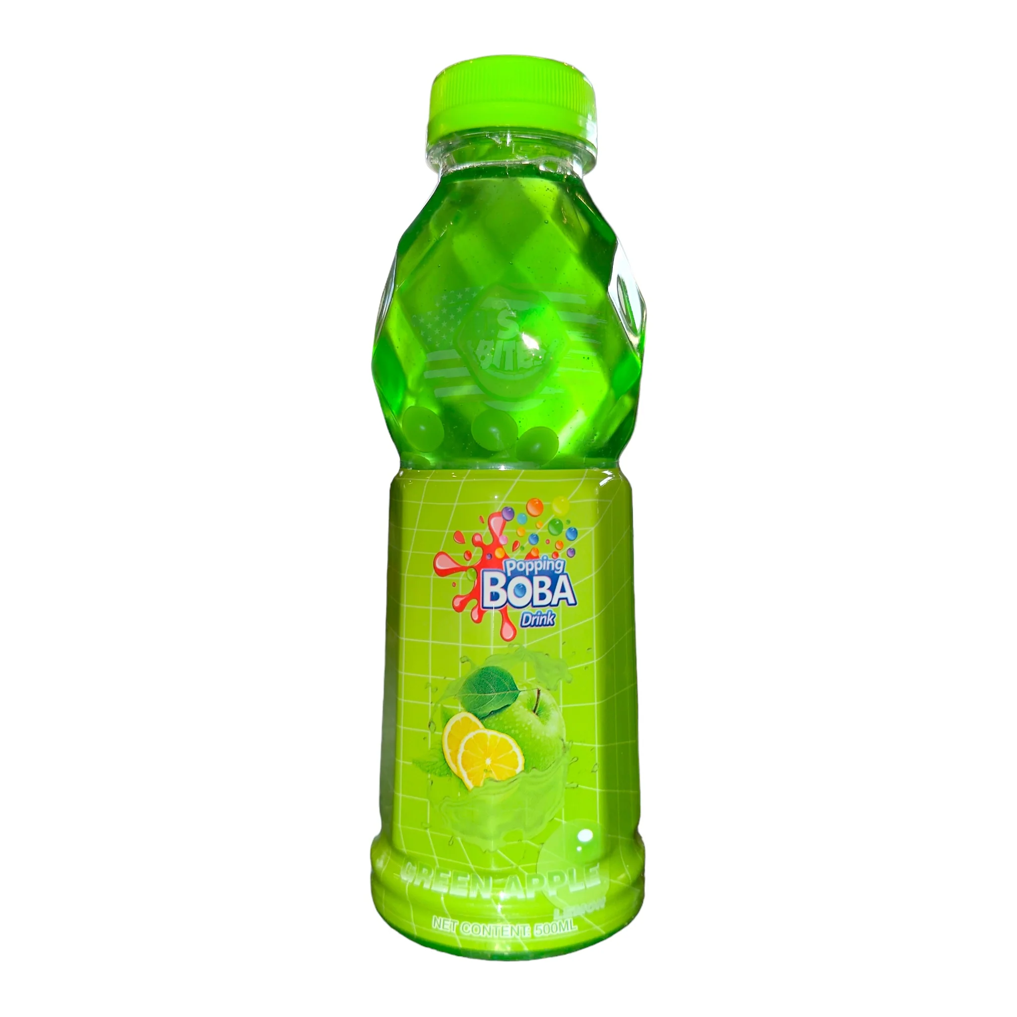 Popping Boba Drink Green Apple & Lemon - 500ml