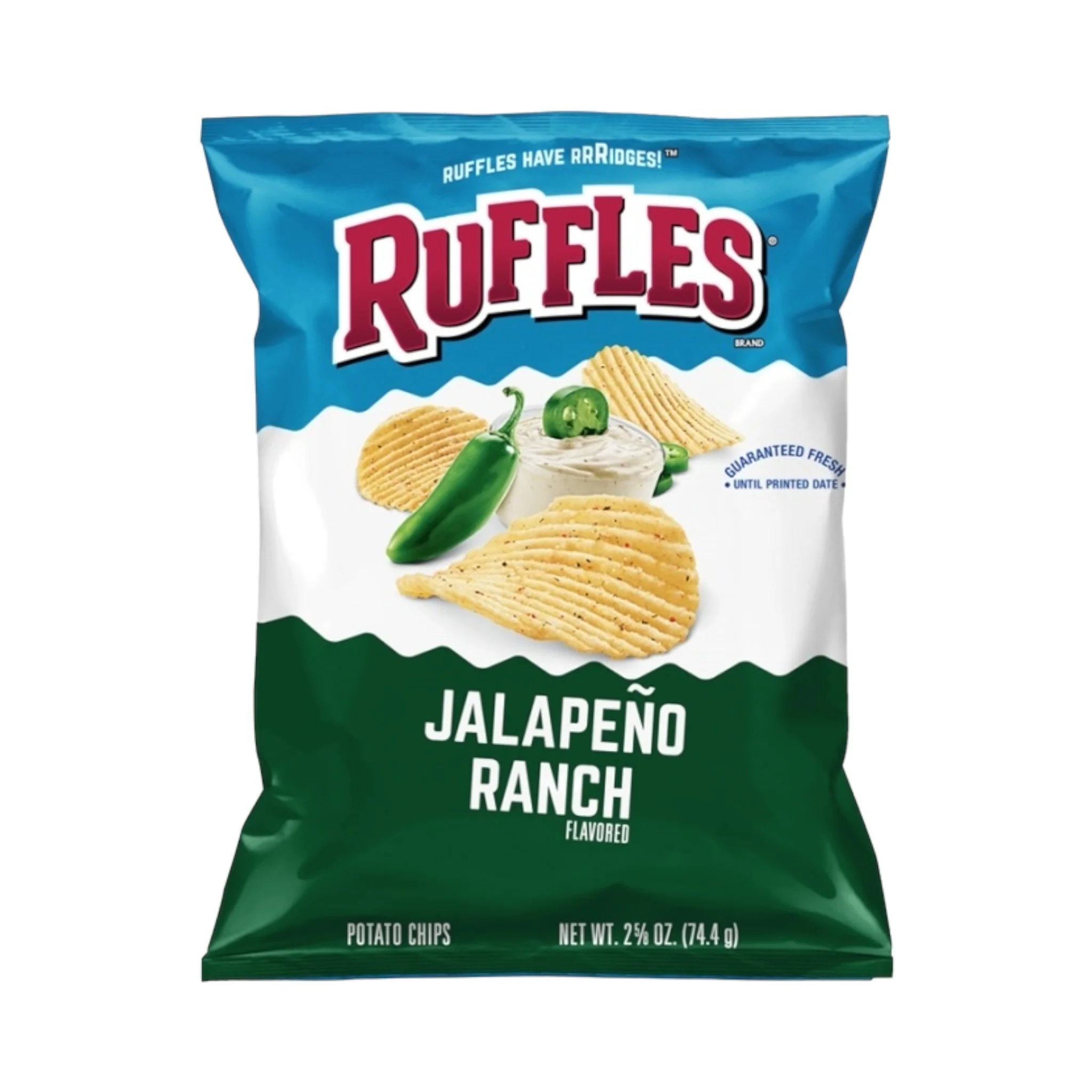 Ruffles Jalapeno Ranch Potato Chips - 6.5oz (184g)
