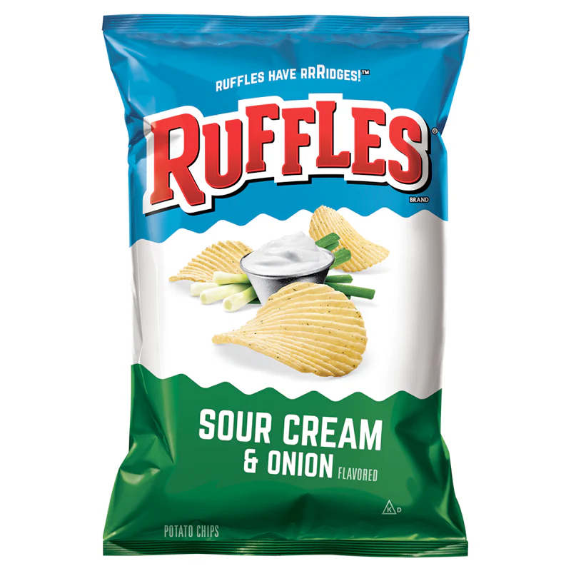 Ruffles Potato Chips Sour Cream & Onion - 6.5oz (184.2g)