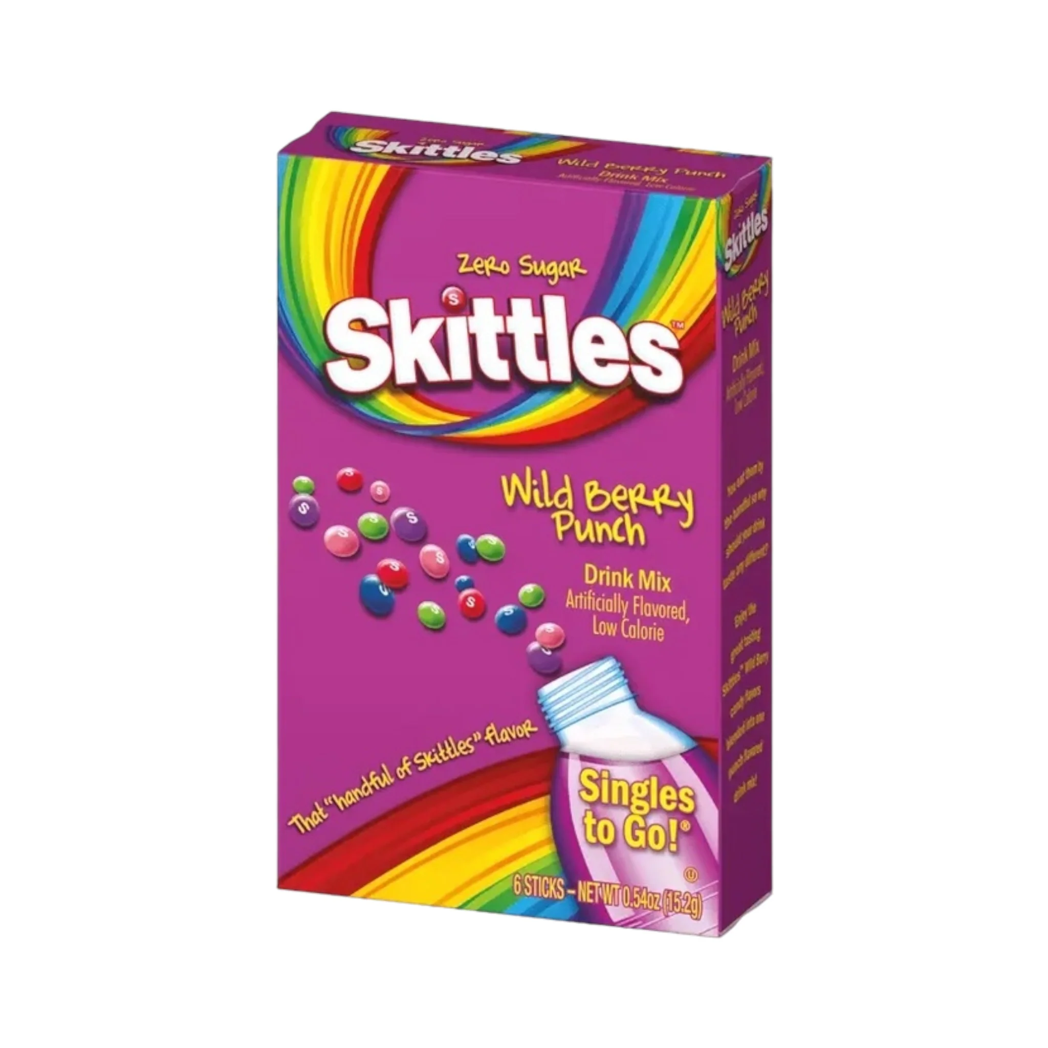 Skittles Singles To Go Drink Mix - wild Berry Punch Zero Sugar - 0.54oz (15.2g)