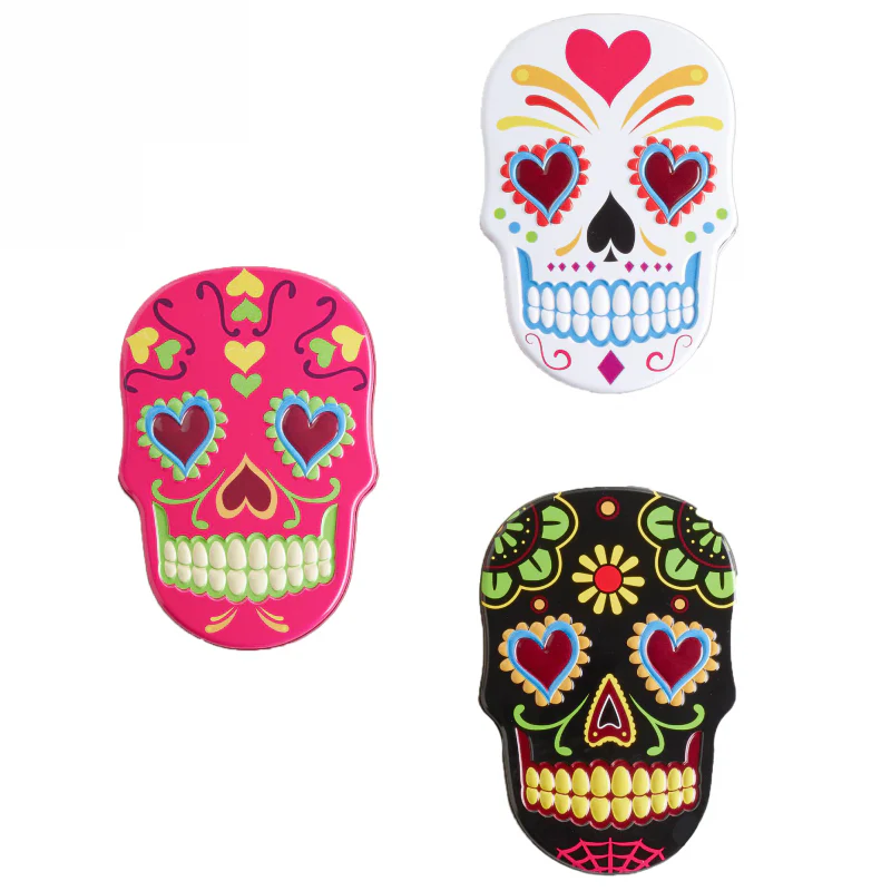 Sugar Skulls Sweet Candy Skulls Tin 1.4oz (39.6g) - Image 2