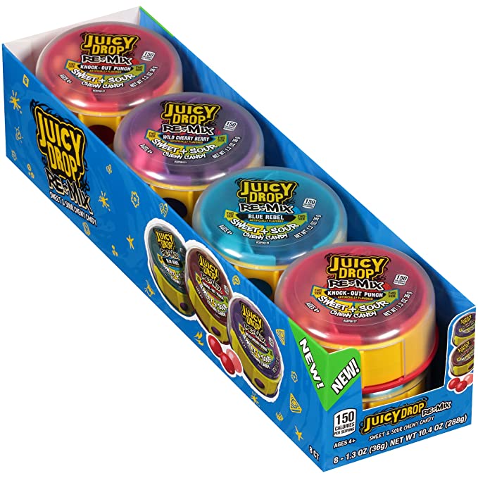 Topps Juicy Drop Re-Mix Sweet and Sour Candy 1.32oz - Image 2