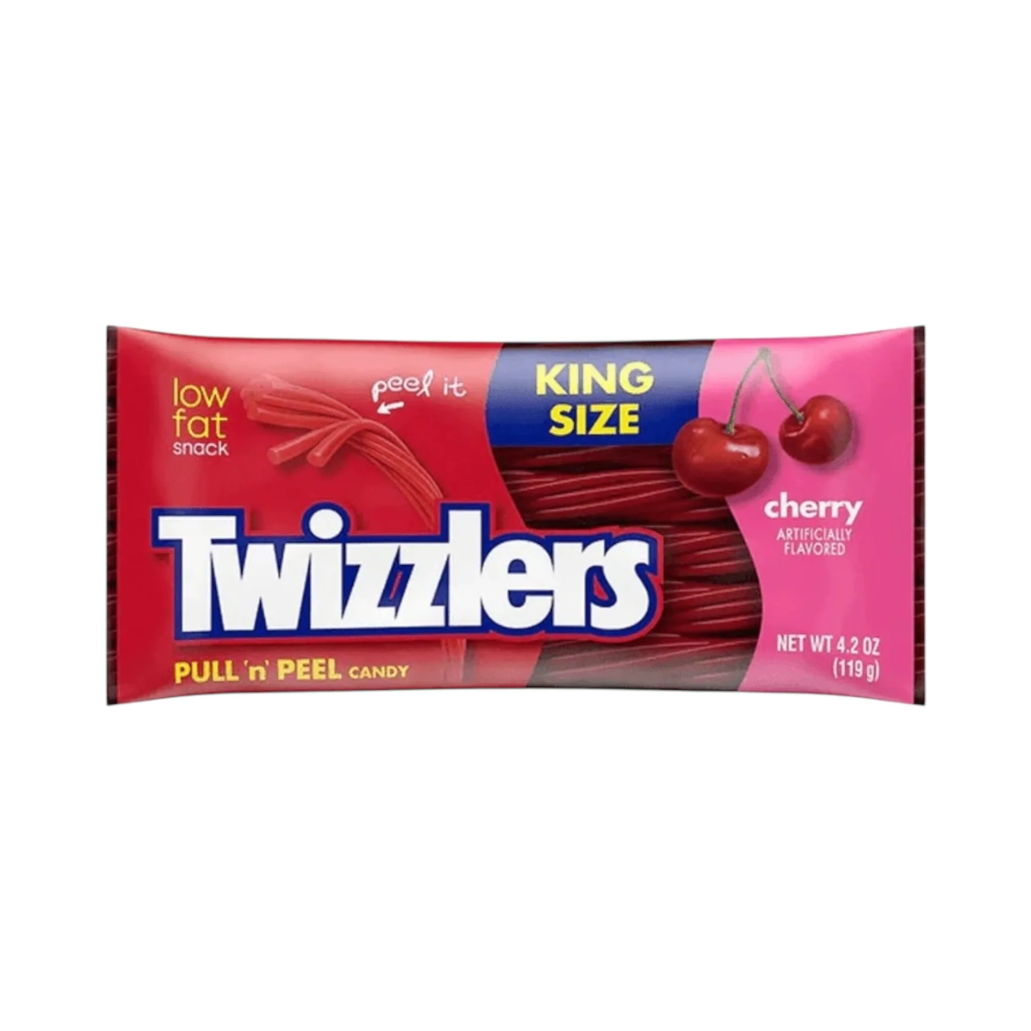 Twizzlers Cherry Pull 'n' Peel King Size - 4.2oz (119g)