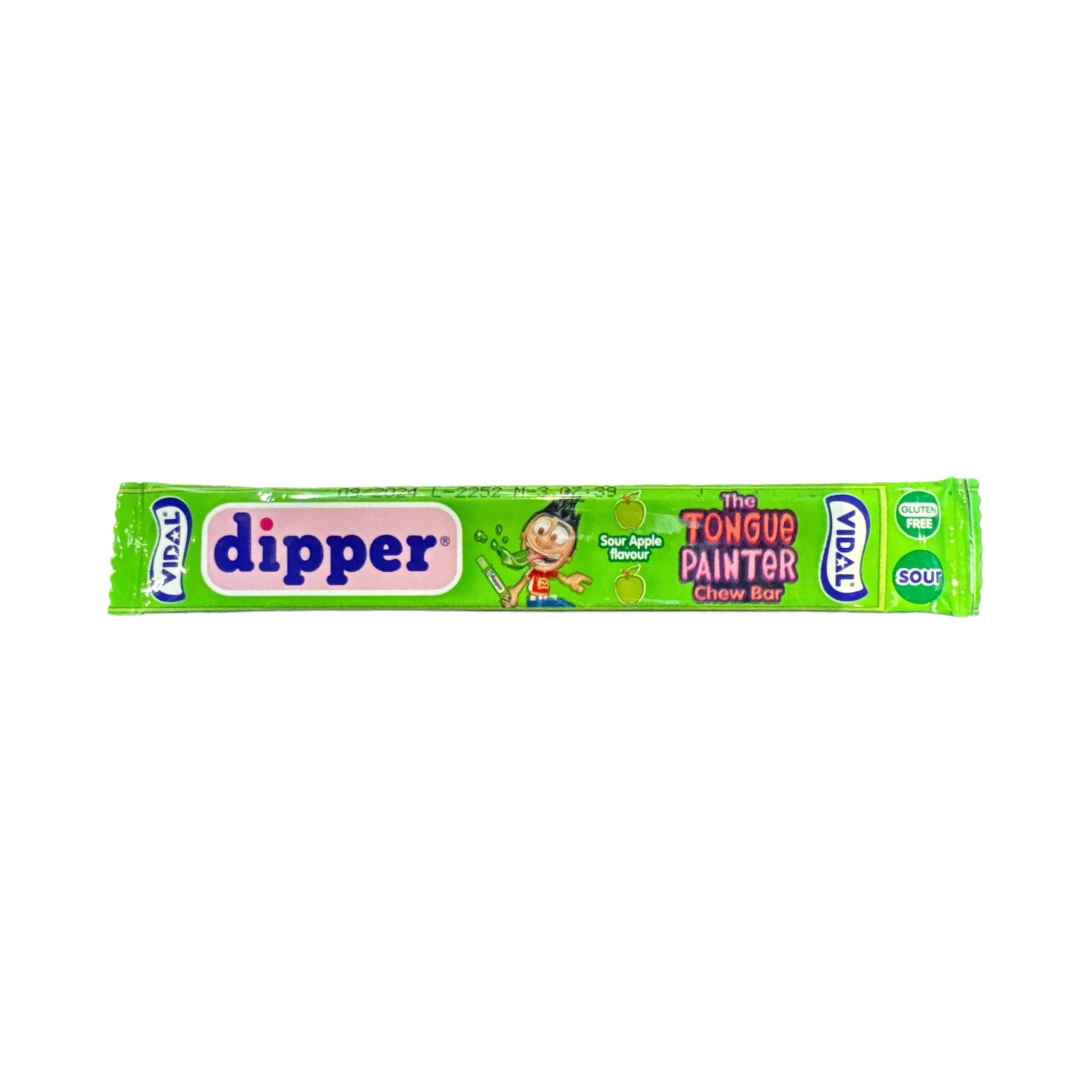 Vidal Dipper The Tongue Painter Sour Apple Chew Bar - 10.5g