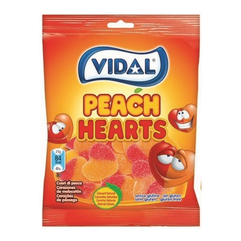 Vidal Peach Hearts - 90g