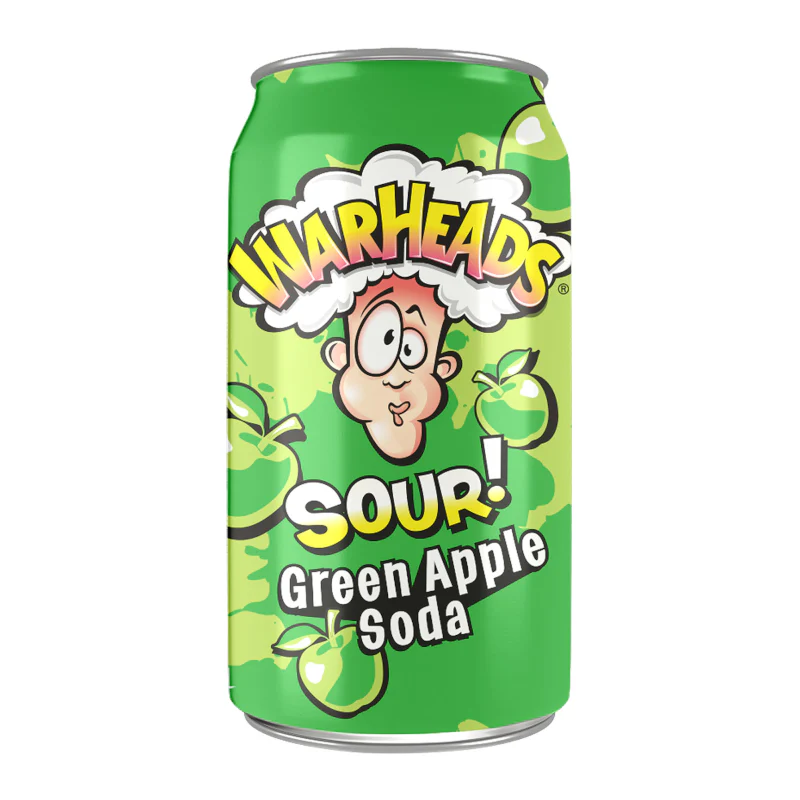 Warheads SOUR! Green Apple Soda - 330ml