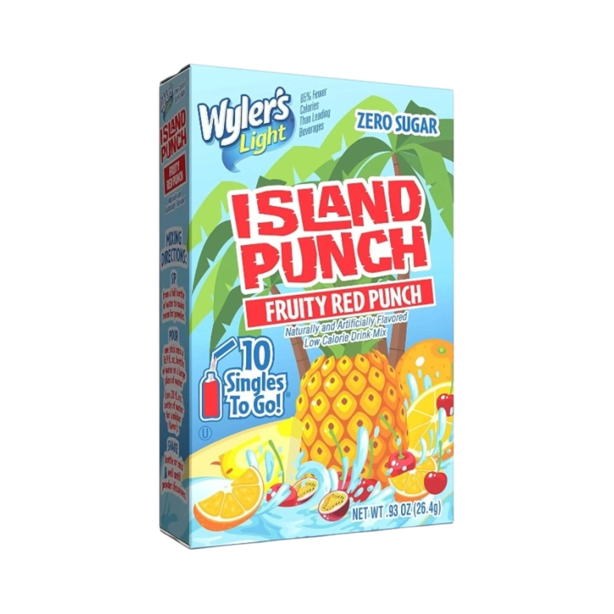 Wyler's Light Singles To Go Island Punch Fruity Red Punch 10-Pack - 0.91oz (25.8g)